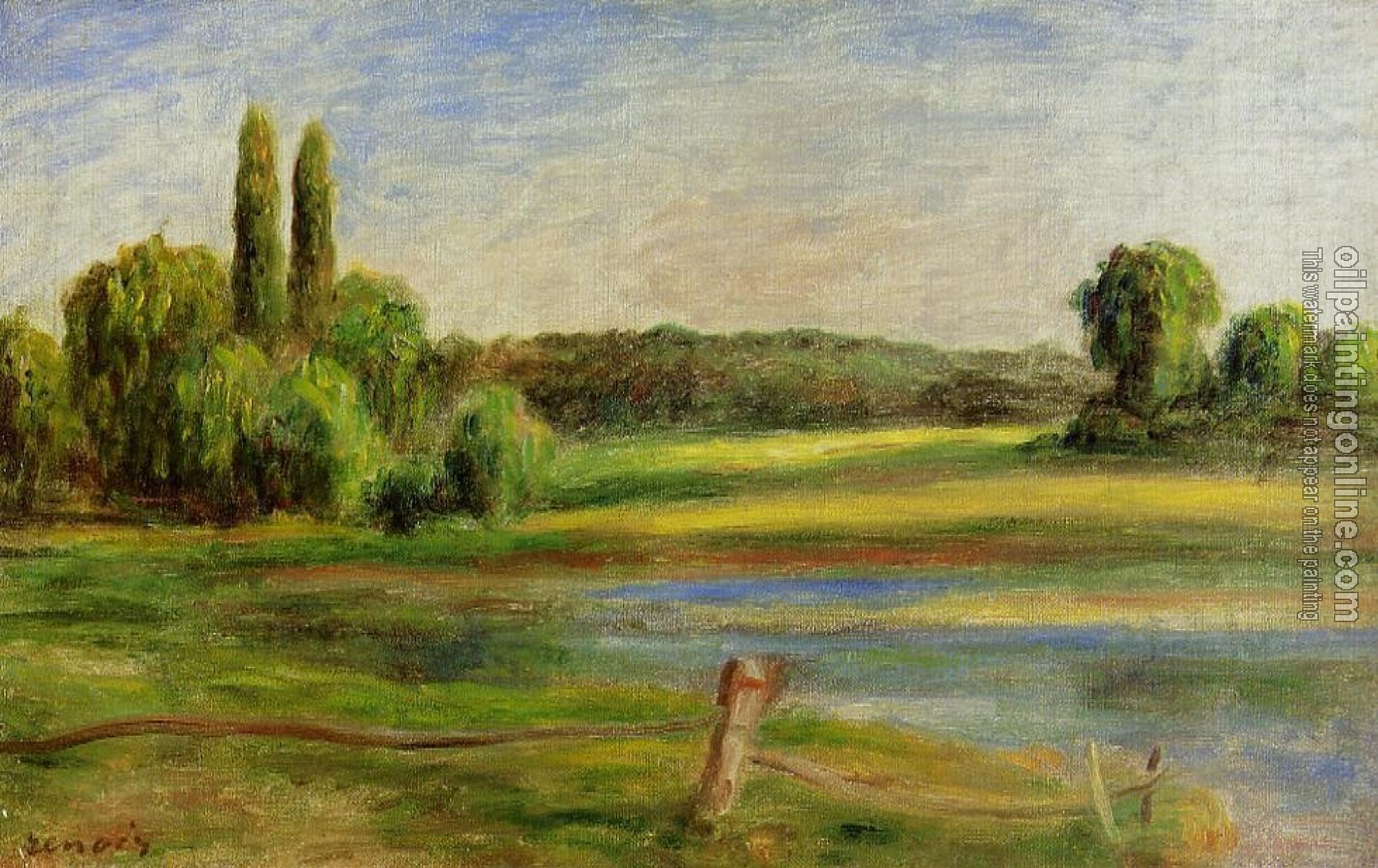 Renoir, Pierre Auguste - Landscape with Fence